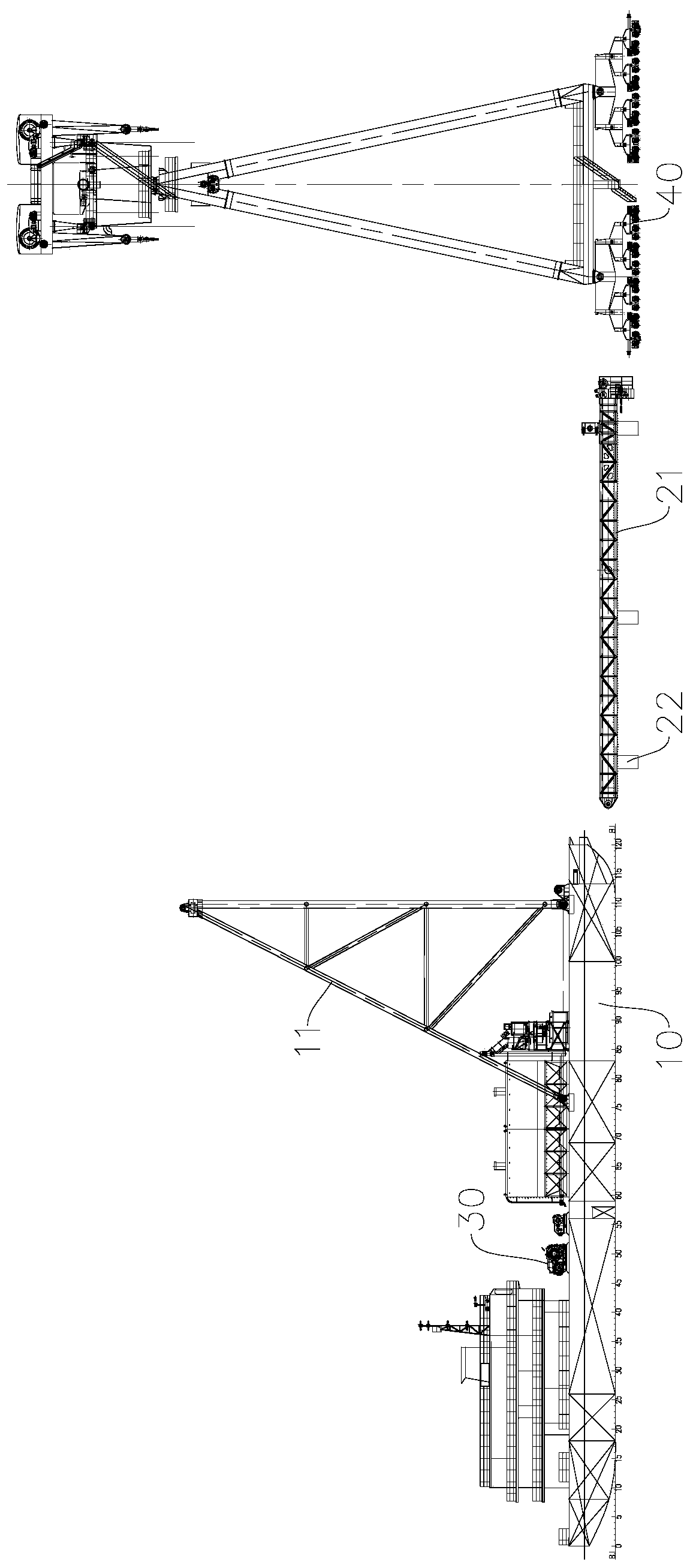 Lifting method of pile frame