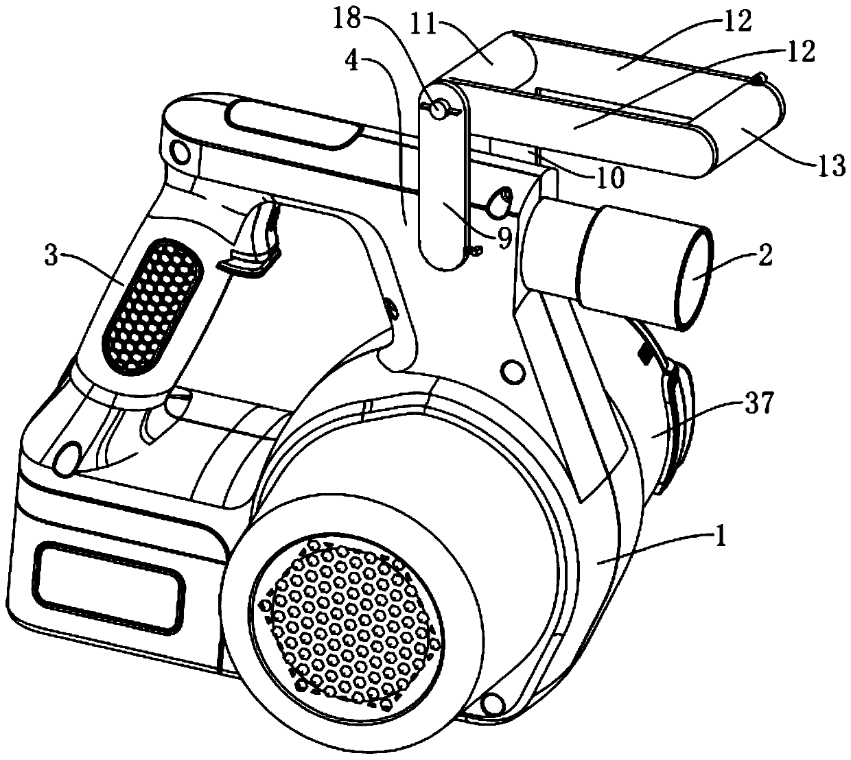 Wireless handheld dust collector