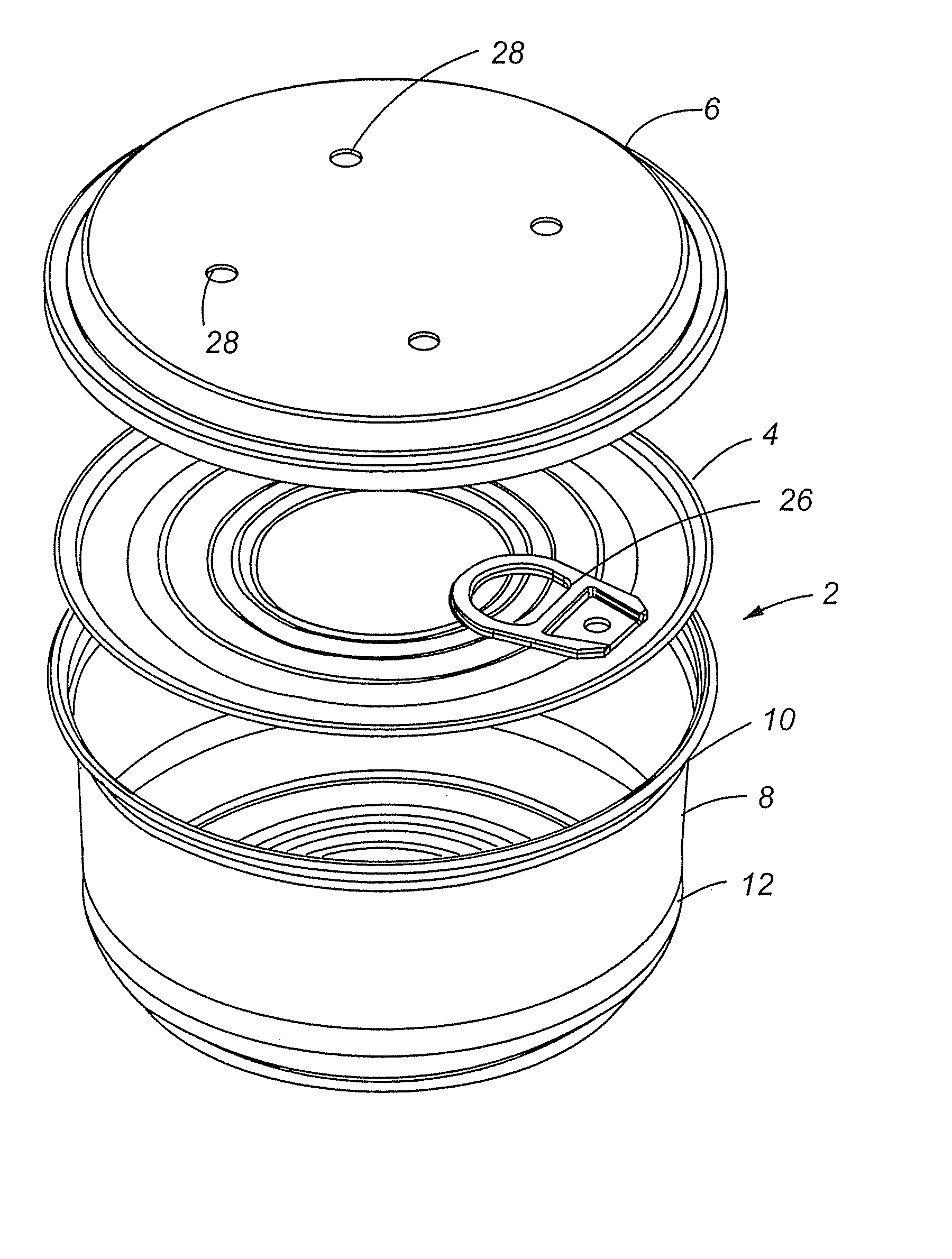 Microwavable Metallic Container