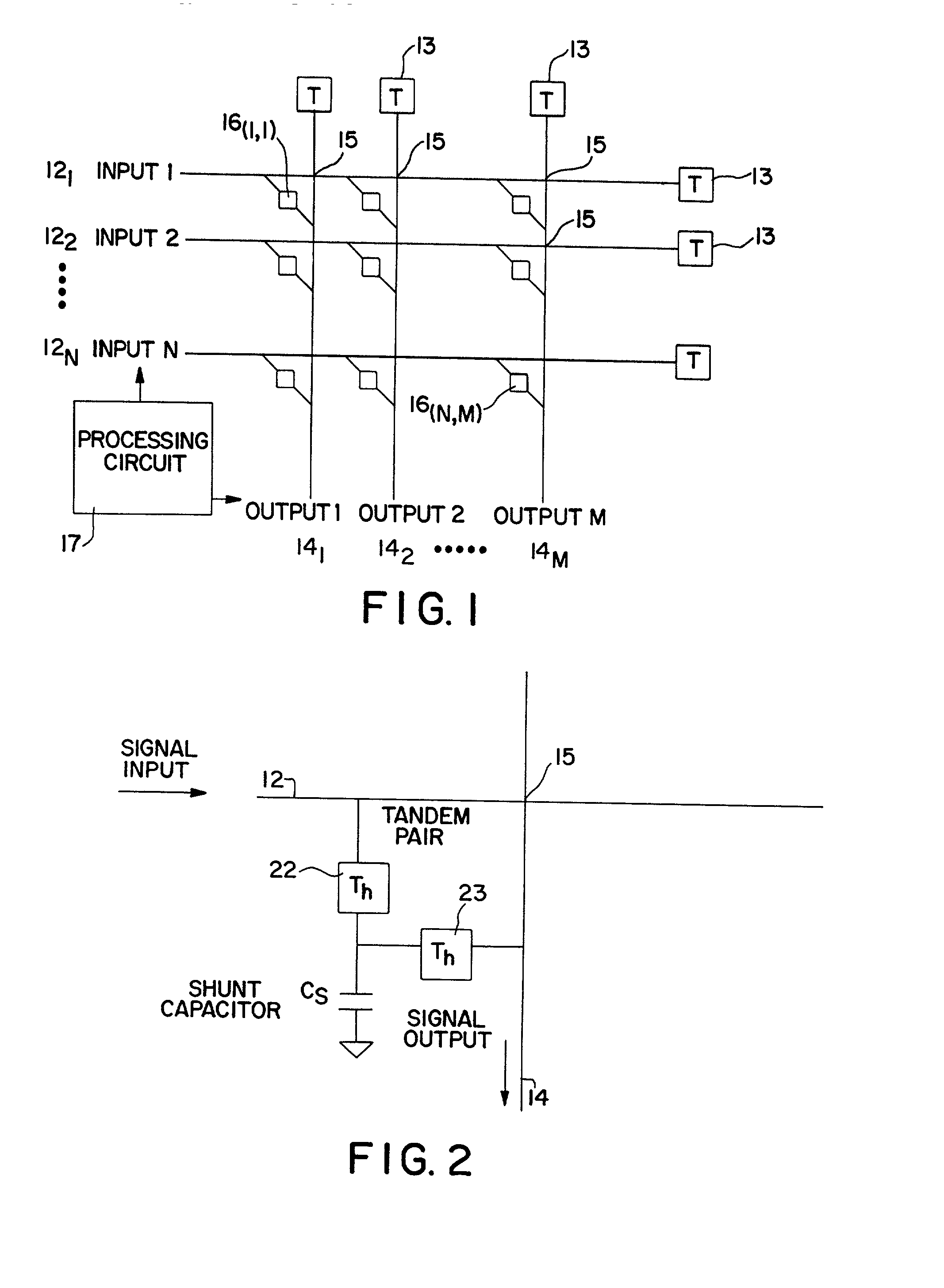 Tamdem crossbar switch with ultra low crosstalk