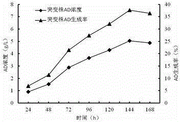 Androstenedione substrate-tolerant mutant strain and mutation breeding method thereof