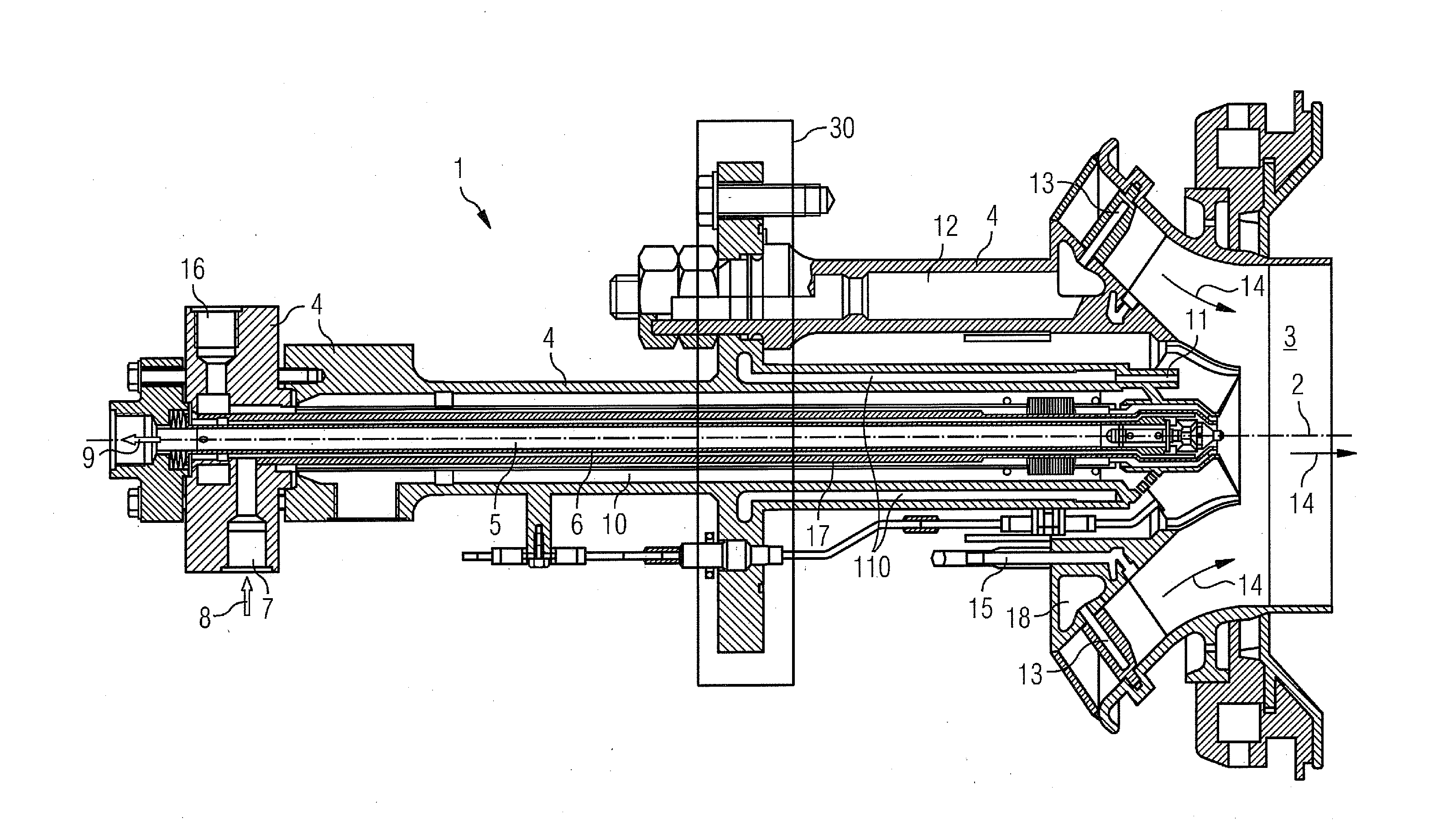 Burning element and burner with a corrosion-resistant insert