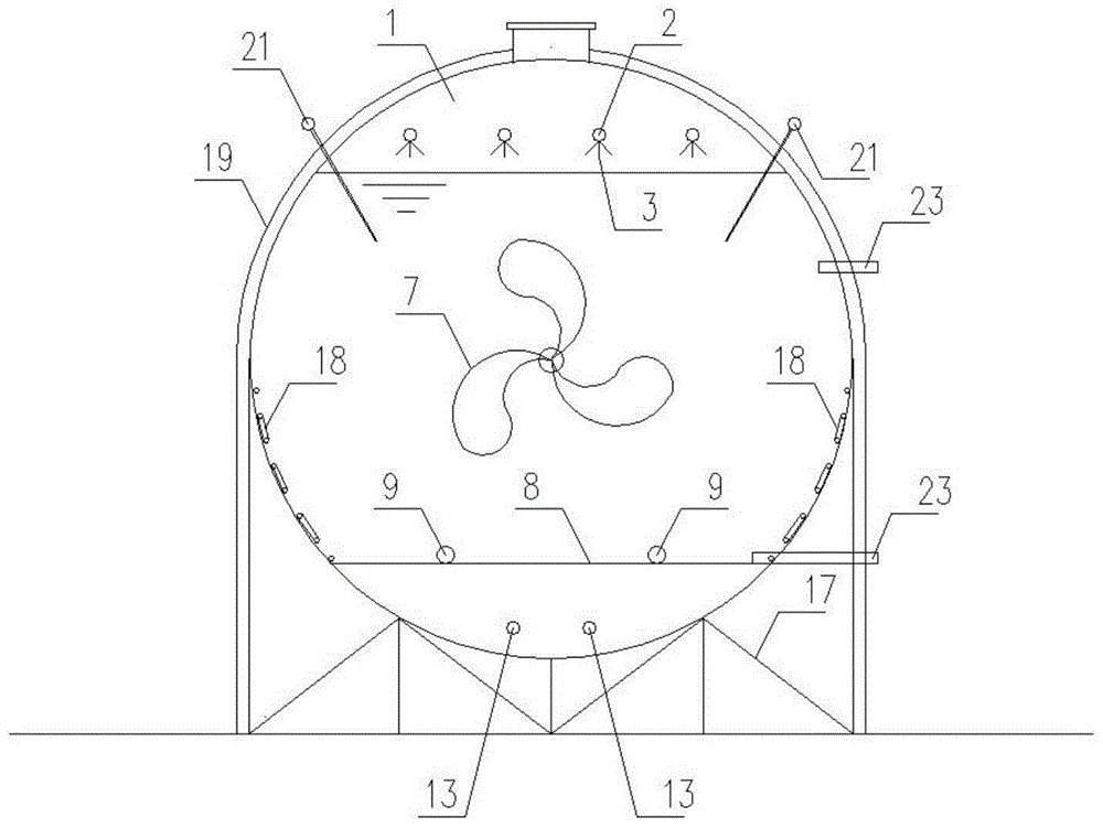 A dry fermentation device for treating dewatered sludge