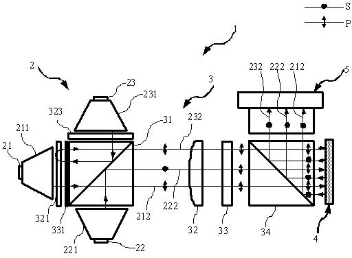 Compact reflective liquid crystal projection light engine system