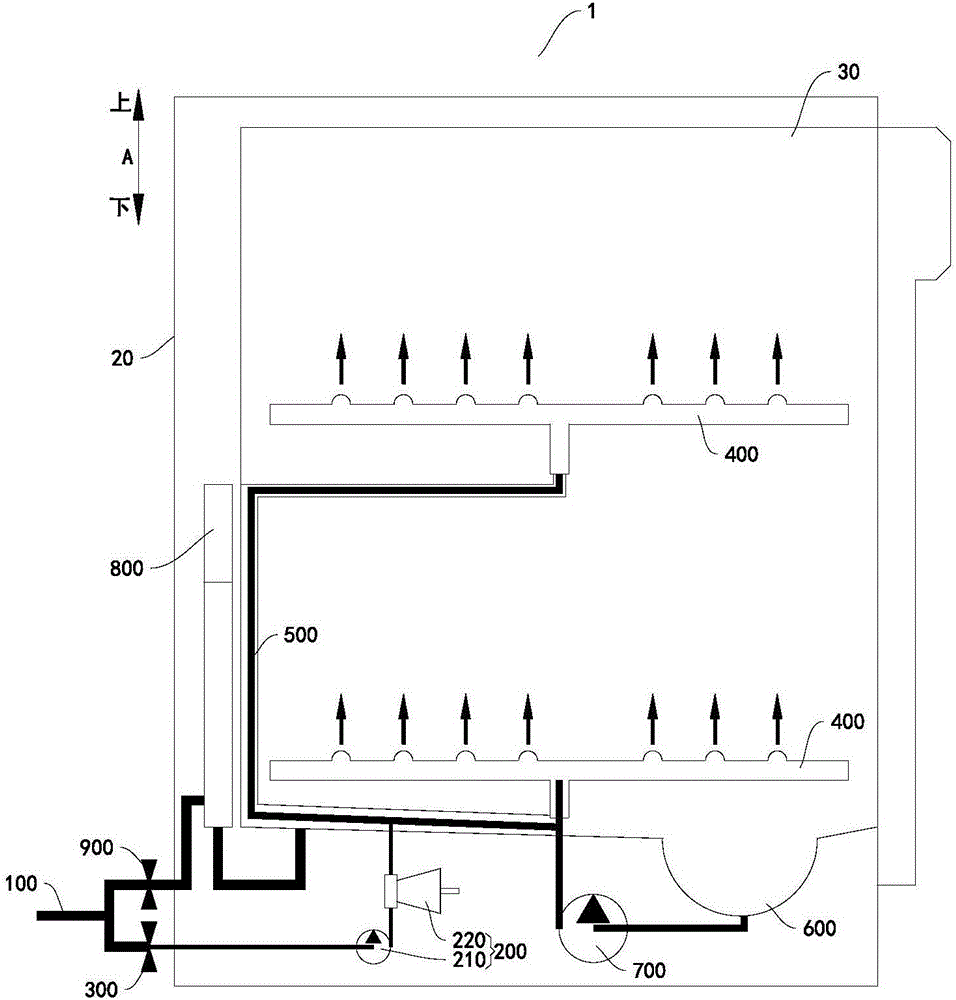 Dishwasher washing system and dishwasher system with same