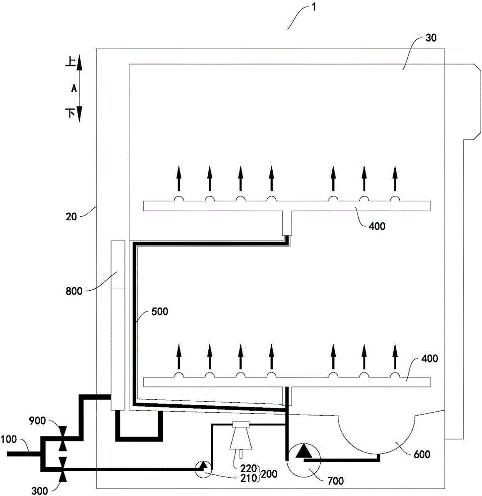 Dishwasher washing system and dishwasher system with same