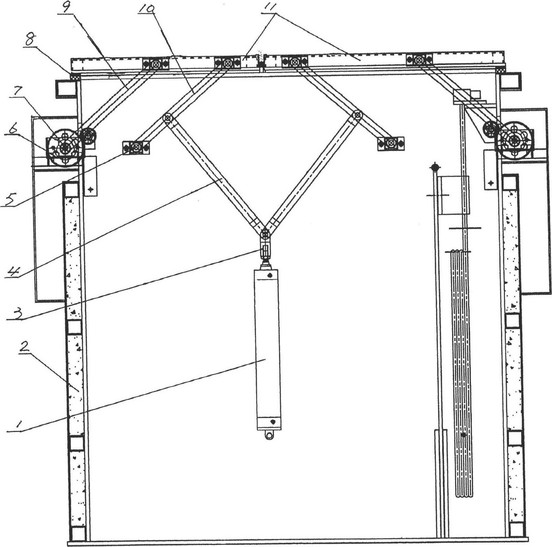 Plating tank closed cover switch mechanism