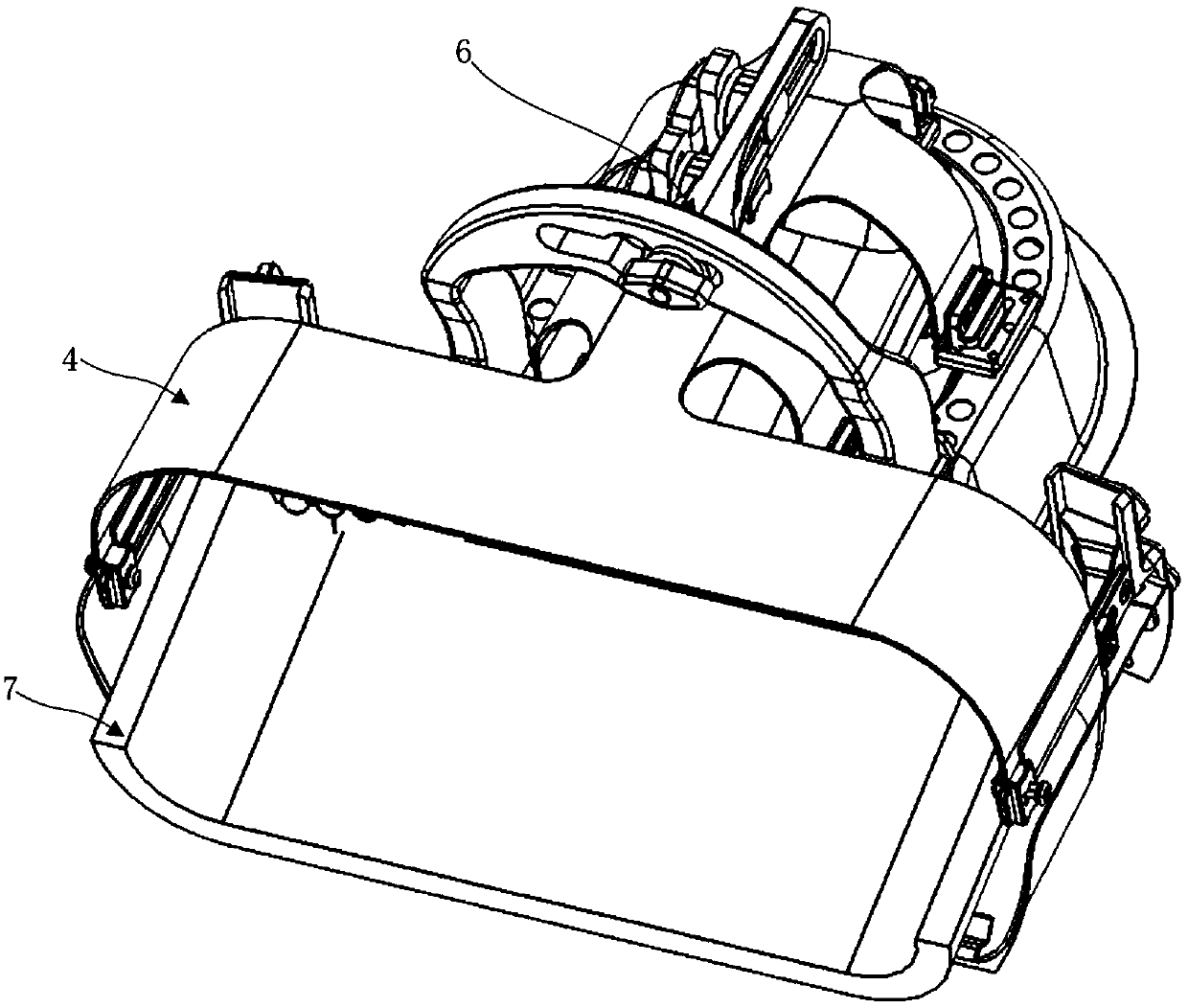 CT simulation-room head-neck fixing device