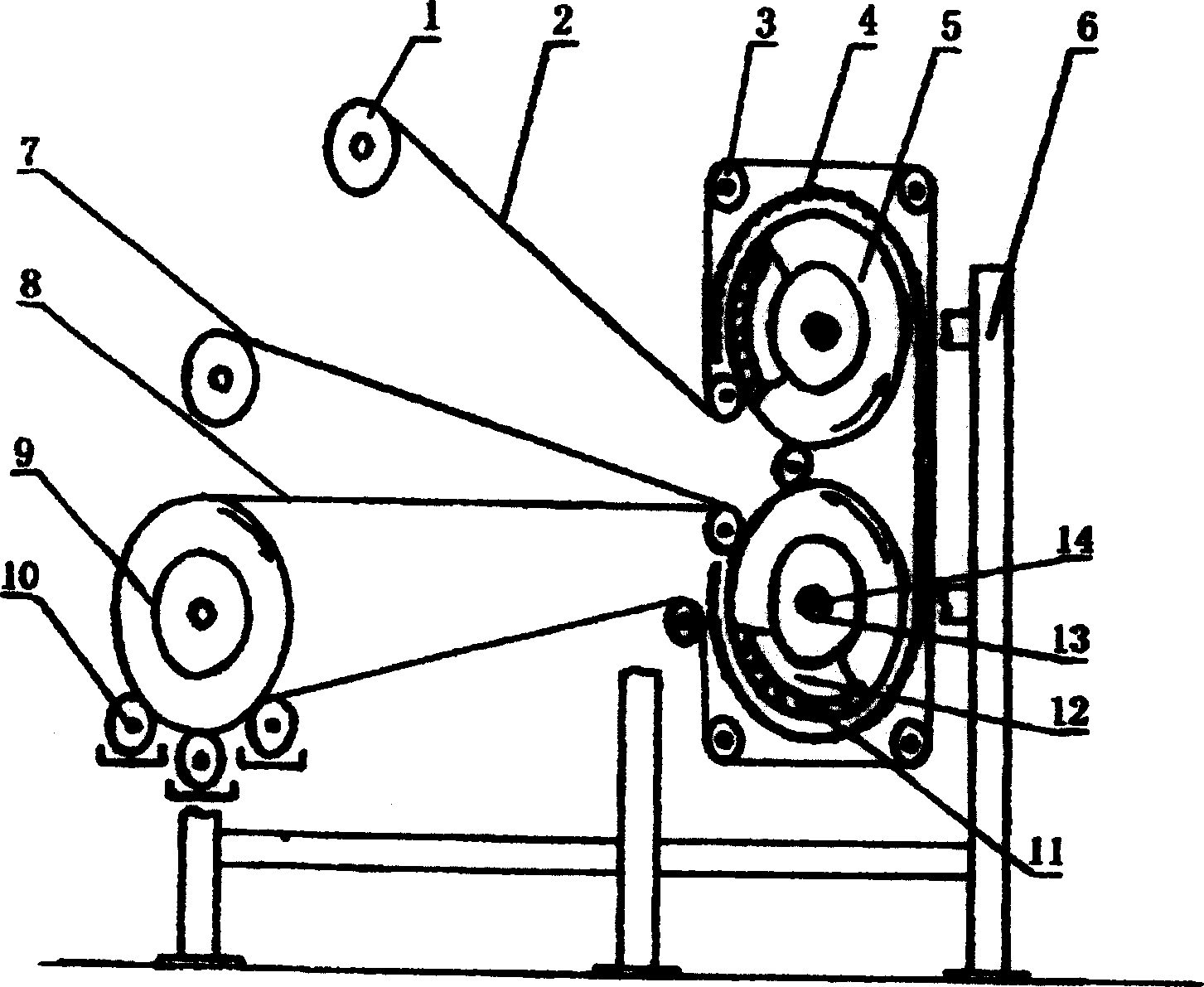 Adsorbing paper-free hot transferring printing and dyeing machine