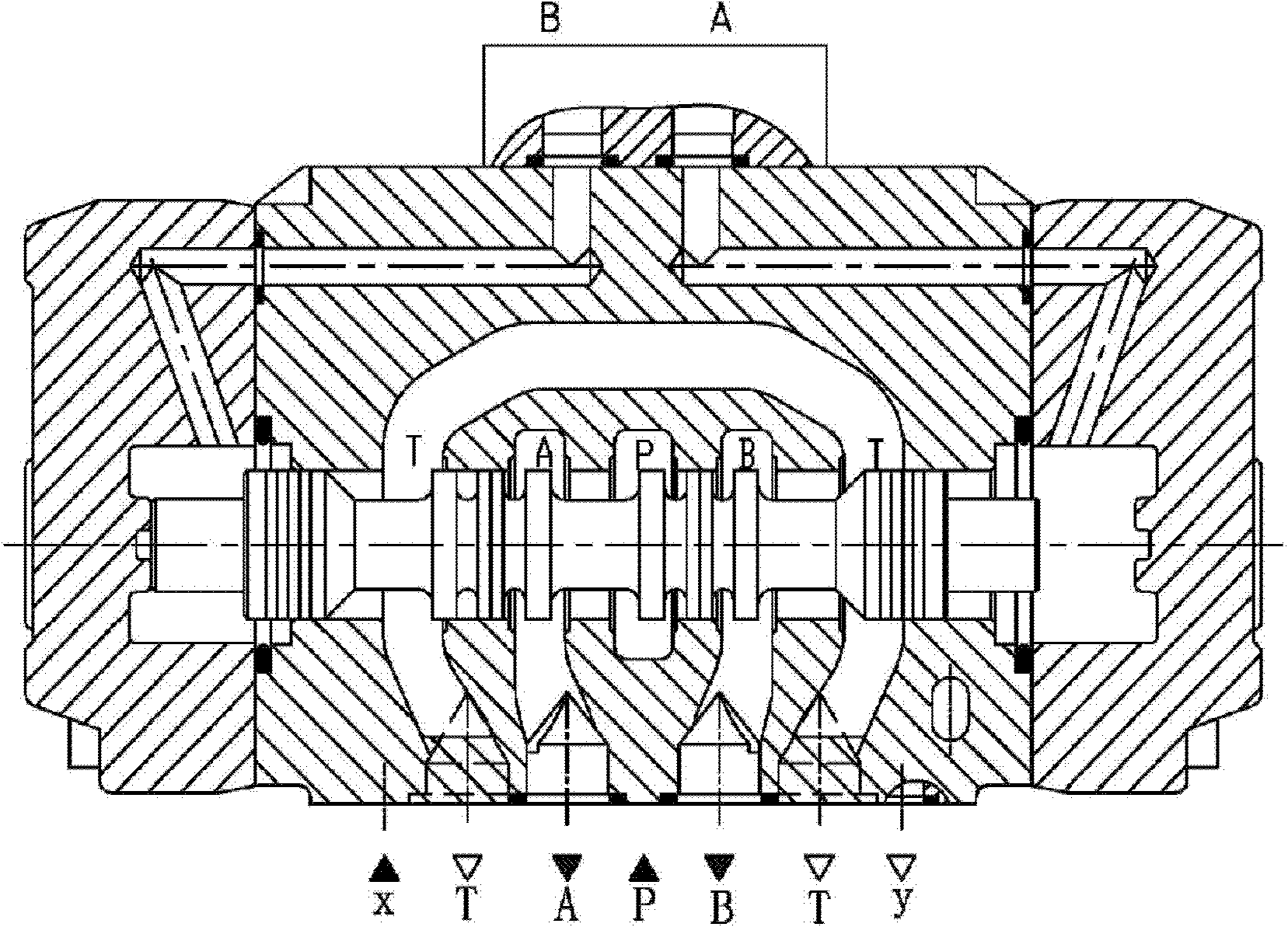 Piston-controlled reversing valve