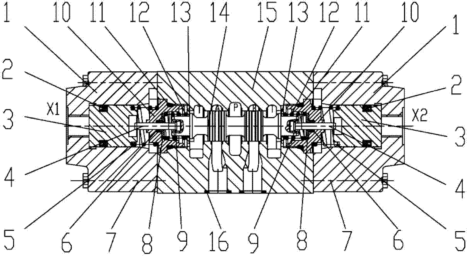 Piston-controlled reversing valve