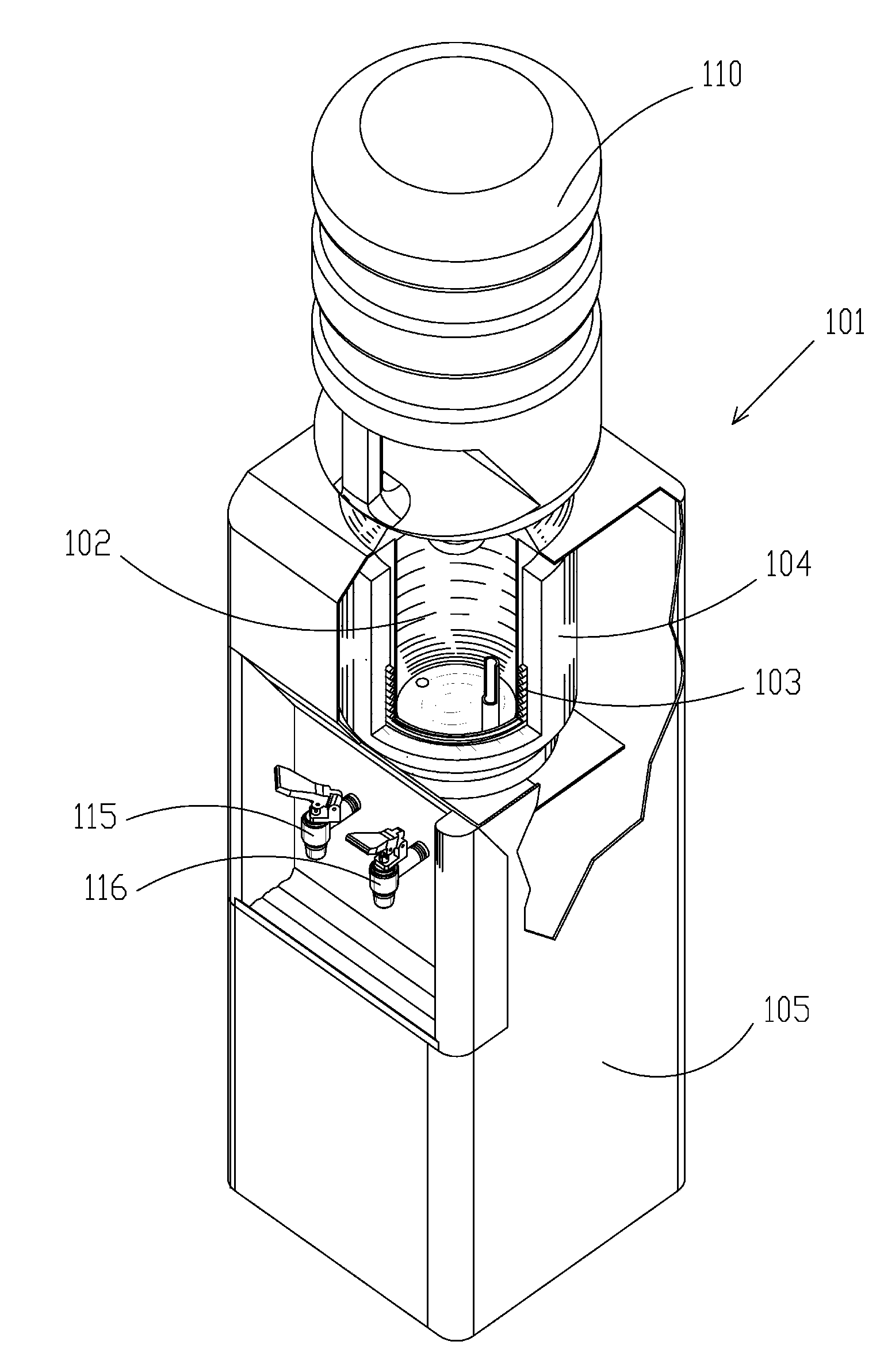 Apparatus and method for steam disinfection of liquid dispensing machine