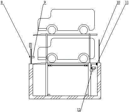 A pit-type parking device that can be lifted vertically