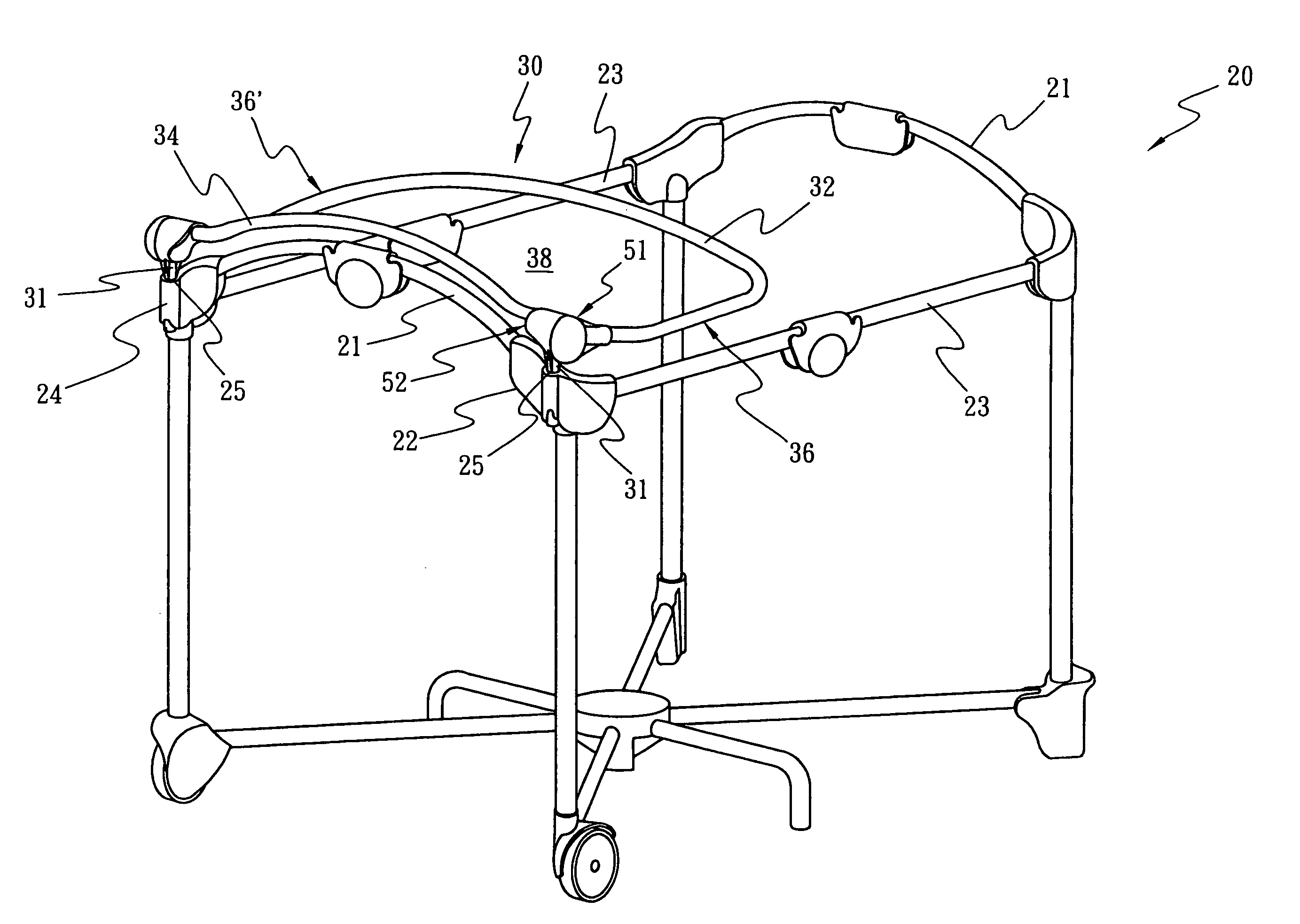 Changing table for playard