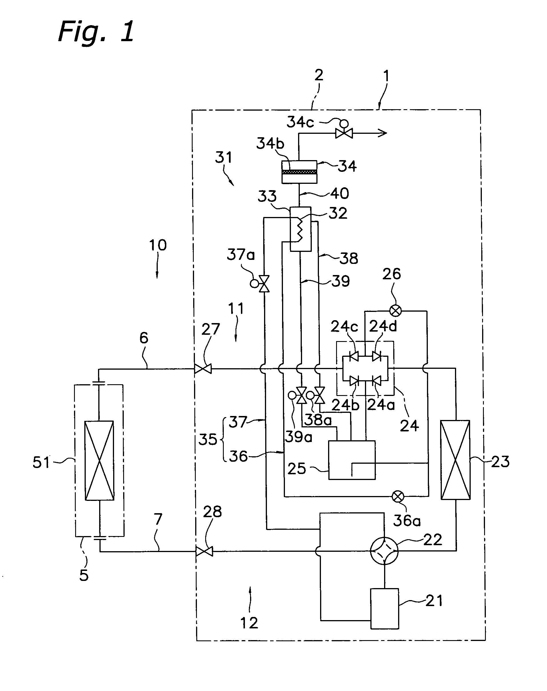 Method for installing refrigeration device, and refrigeration device