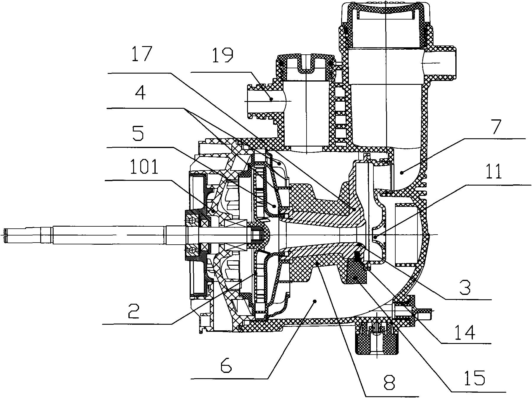 Frost crack prevention water pump