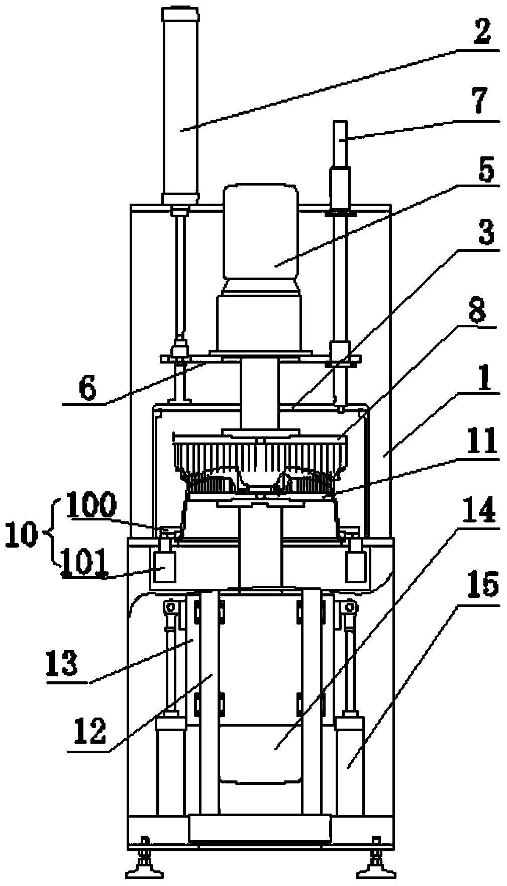 Constant-pressure automatic compensation system of aluminum alloy hub deburring machine