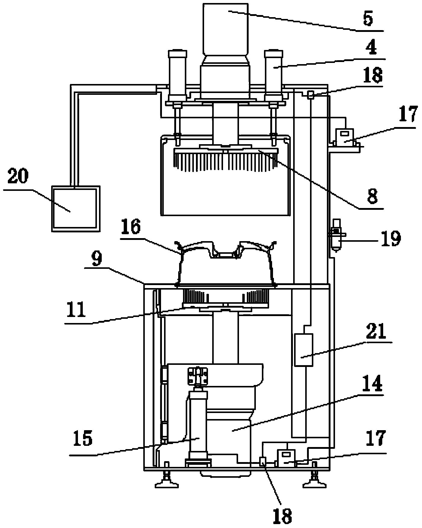 Constant-pressure automatic compensation system of aluminum alloy hub deburring machine