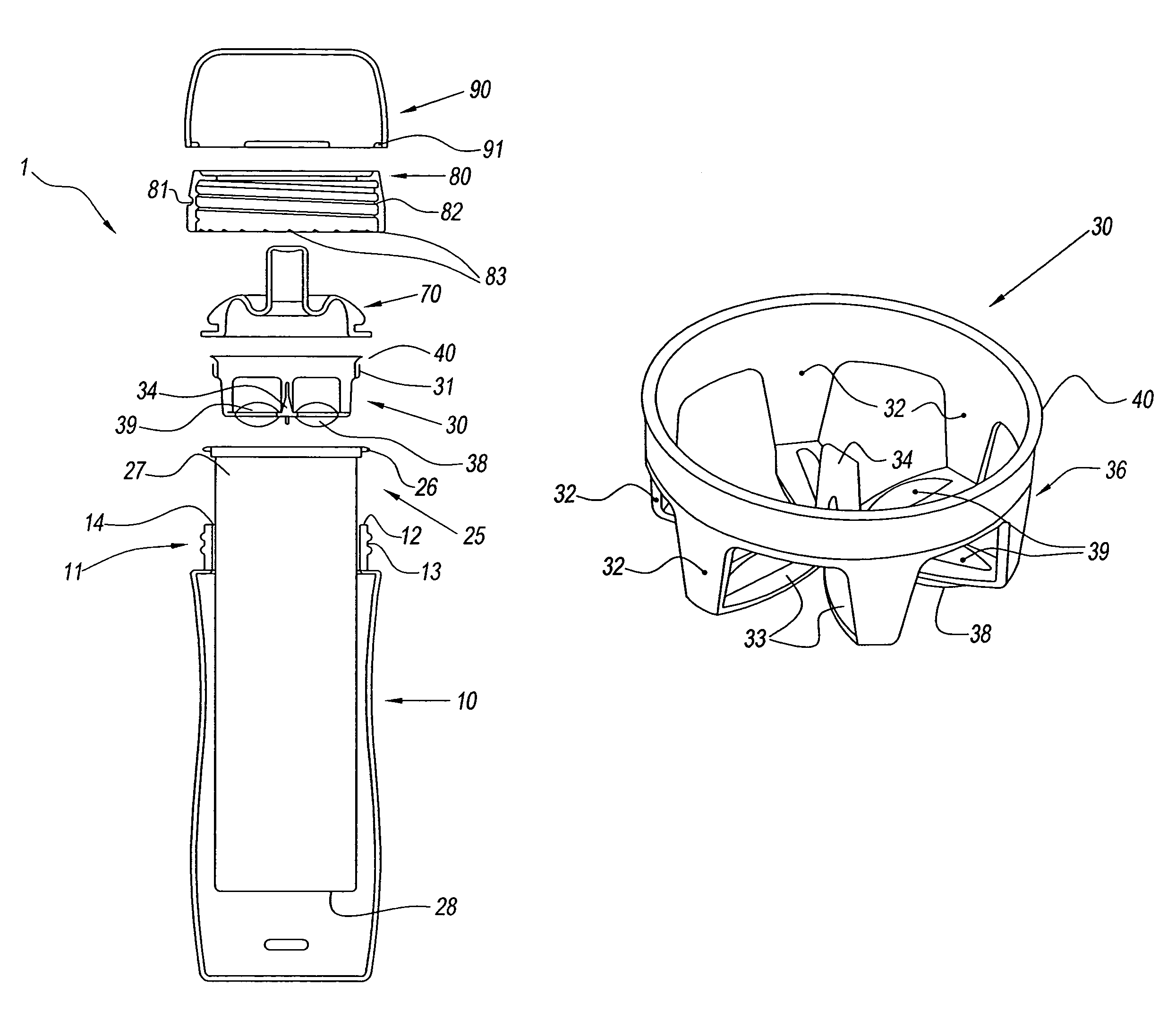 Bottle with mixing system