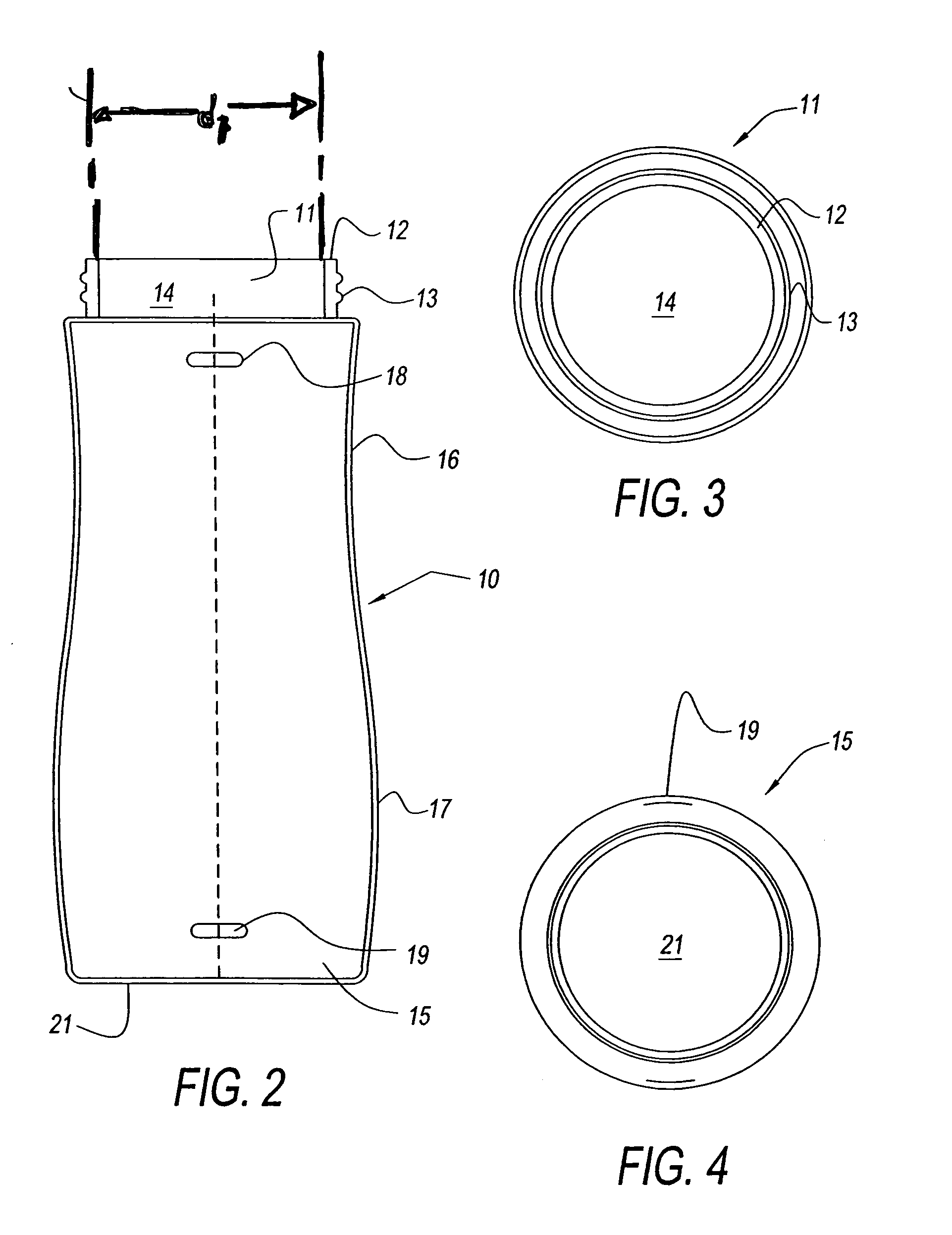 Bottle with mixing system