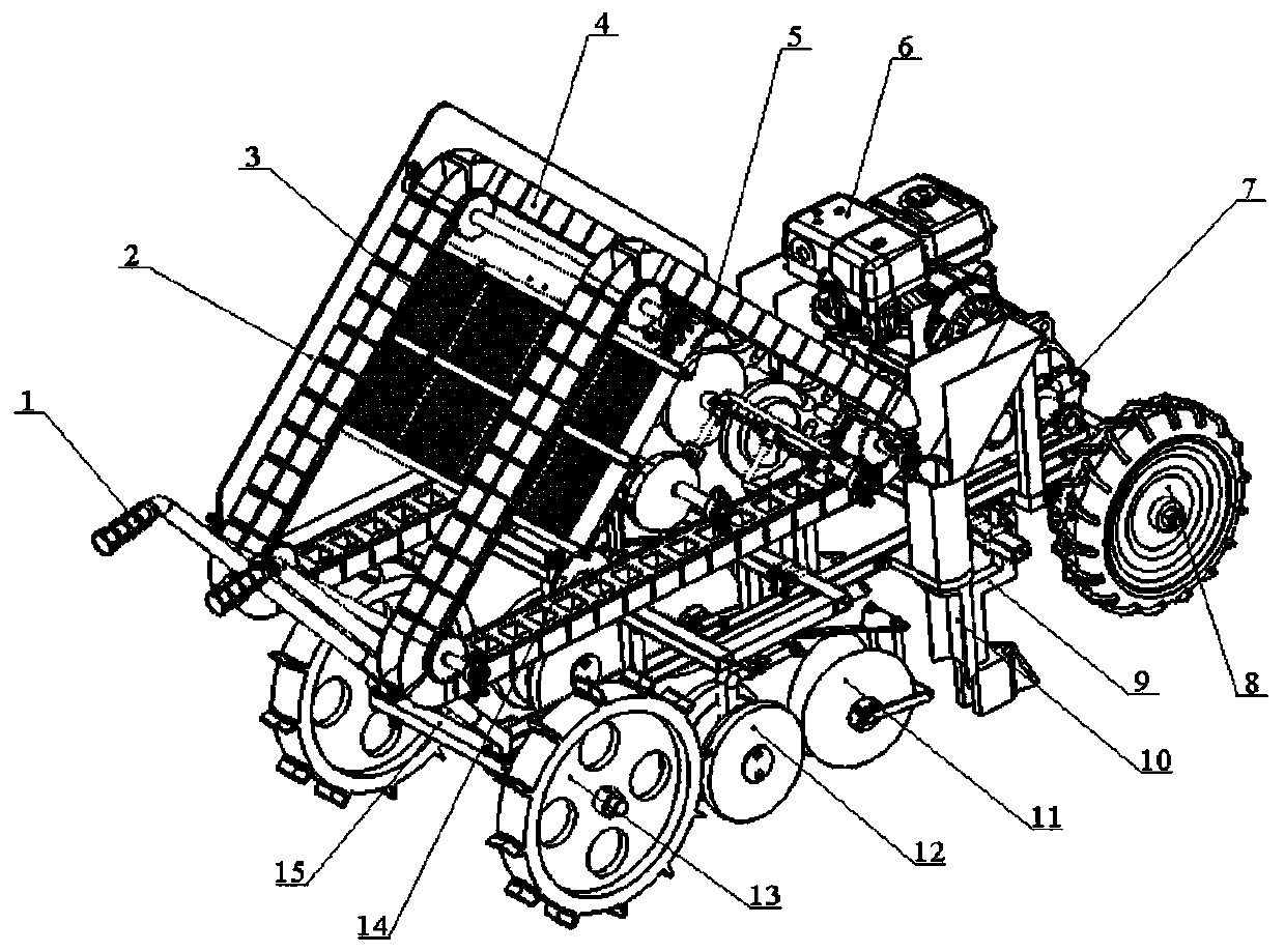 Hand-holding transplanter for corn seedlings