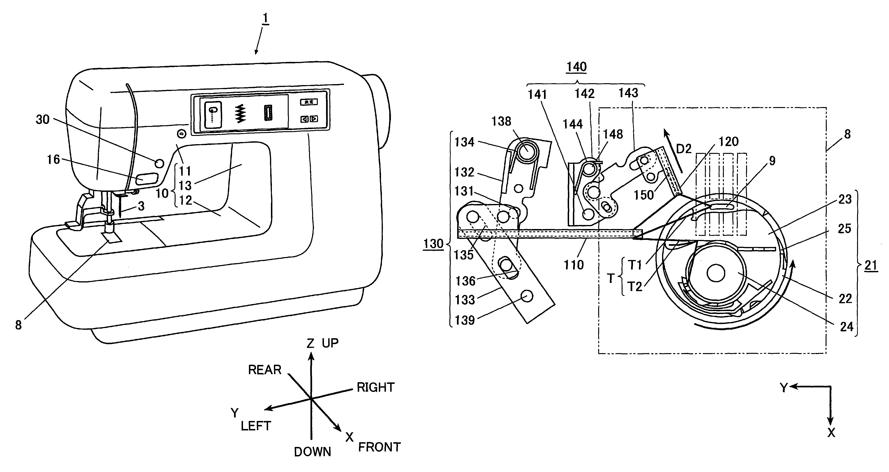 Thread cutting device of sewing machine