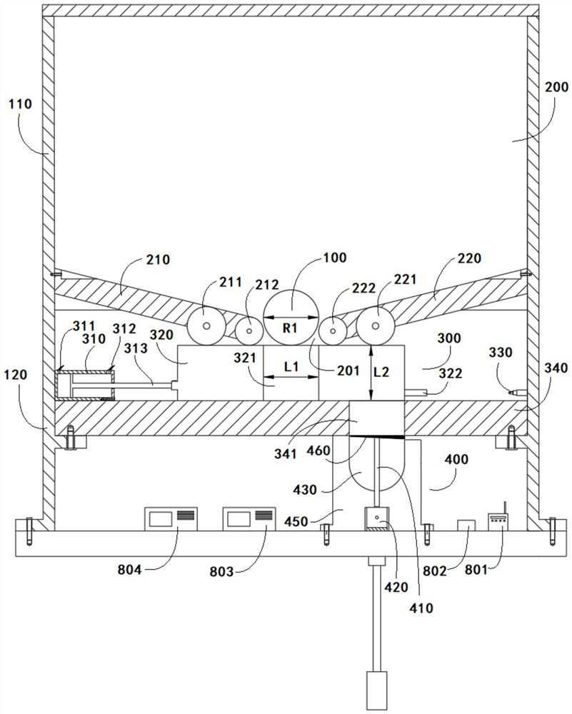 Metal bar cutting device for electroslag metallurgy and adding system of metal bar cutting device