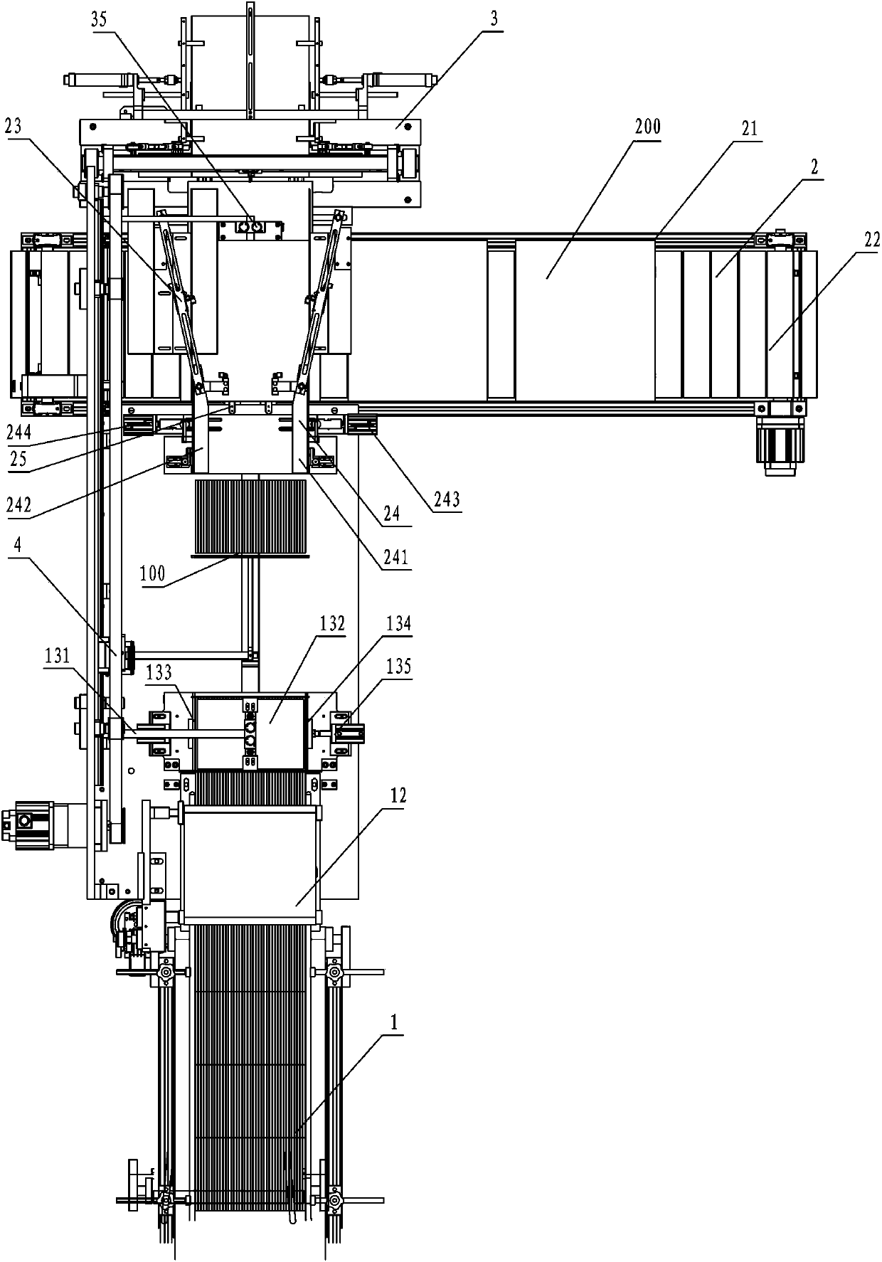 Middle packaging machine