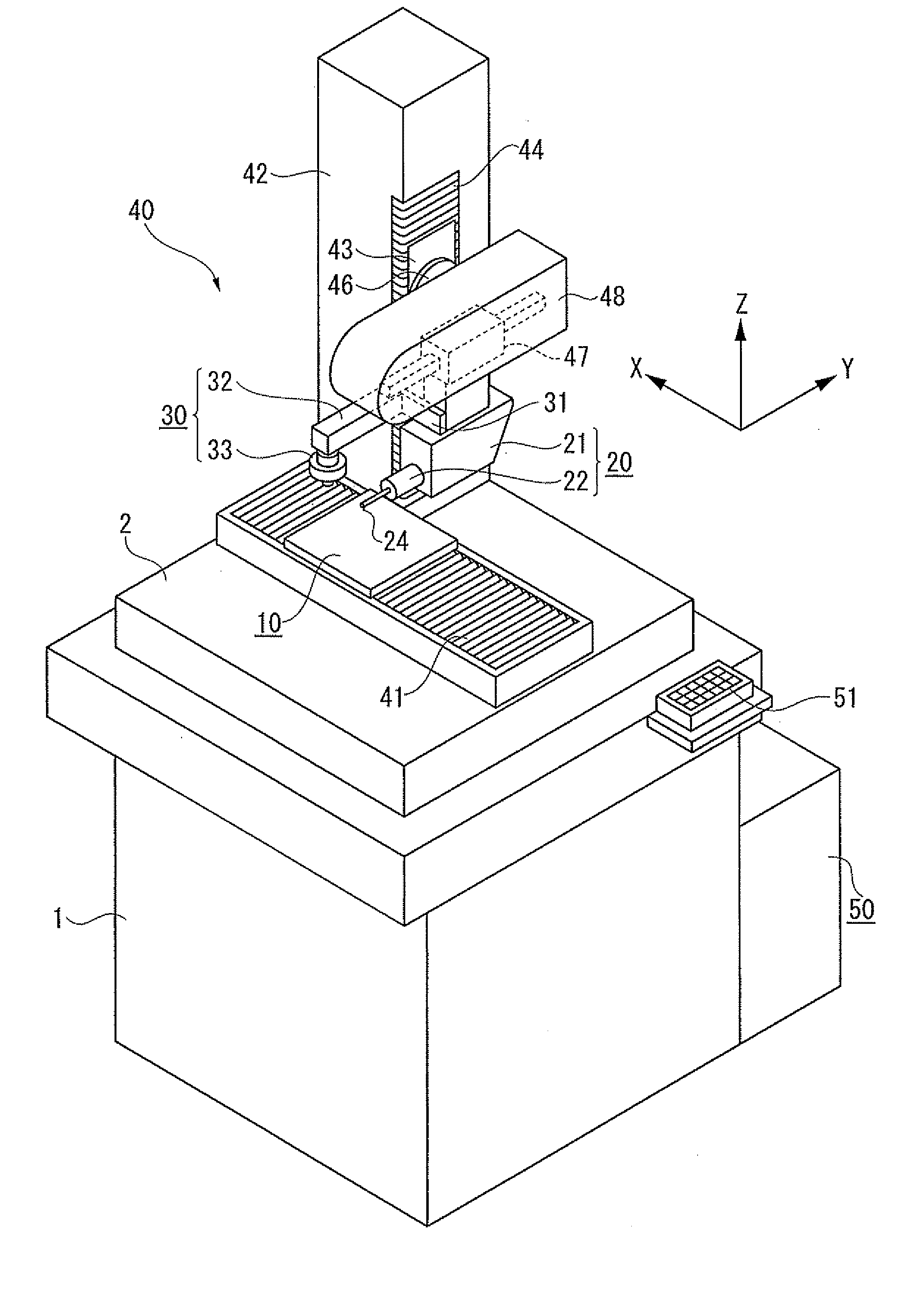 Offset amount calibrating method and surface texture measuring machine