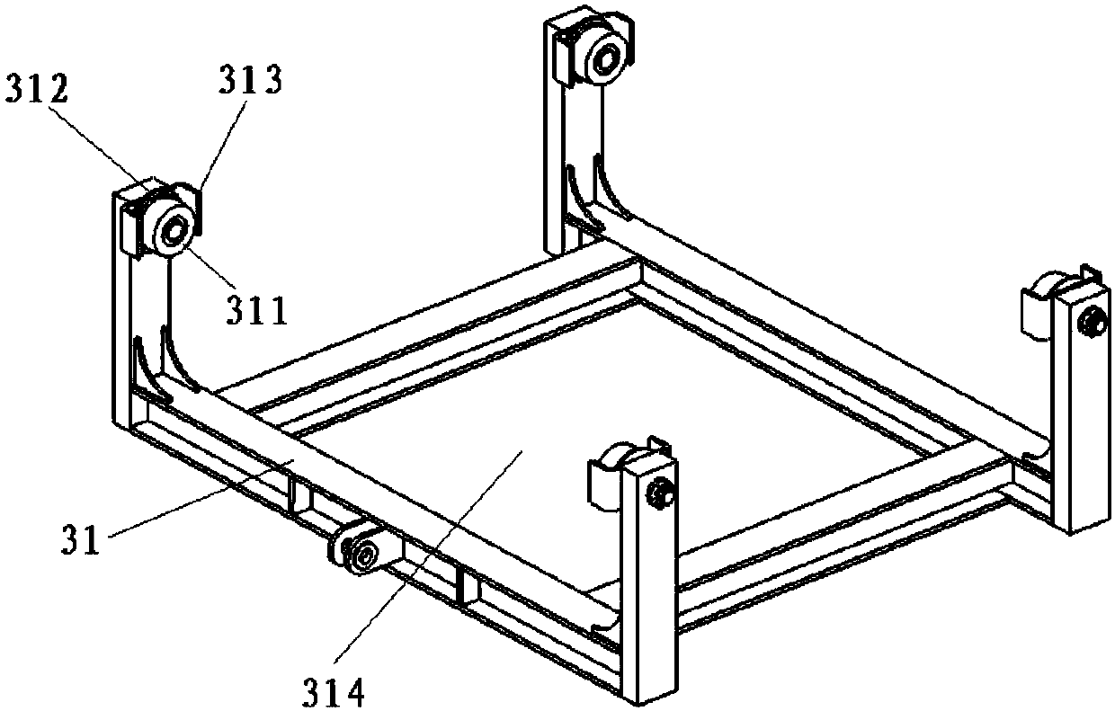 Counterweight synchronous moving mechanism of movable arm type crane