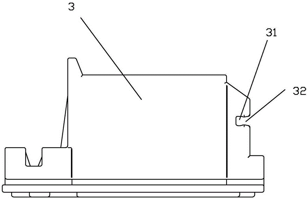 Connection structure of armature portion and pedestal of magnetic latching relay