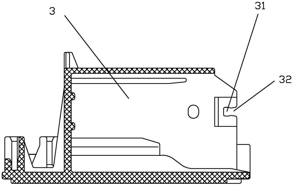 Connection structure of armature portion and pedestal of magnetic latching relay