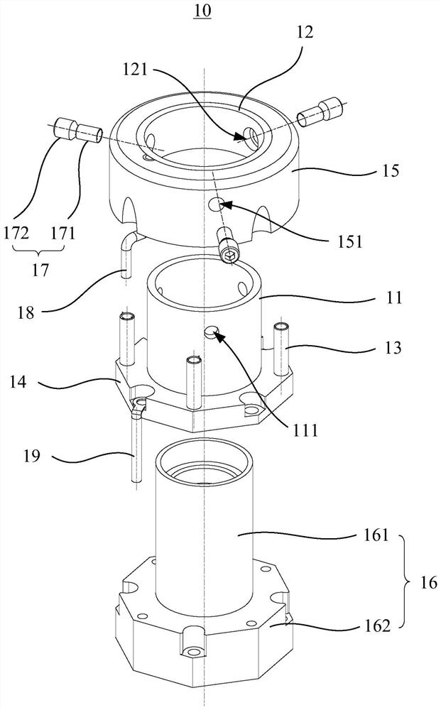 Thimble anti-collision structure and ejector module