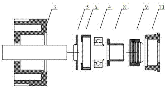 Carrier roller bearing assembly and carrier roller with bearing assembly