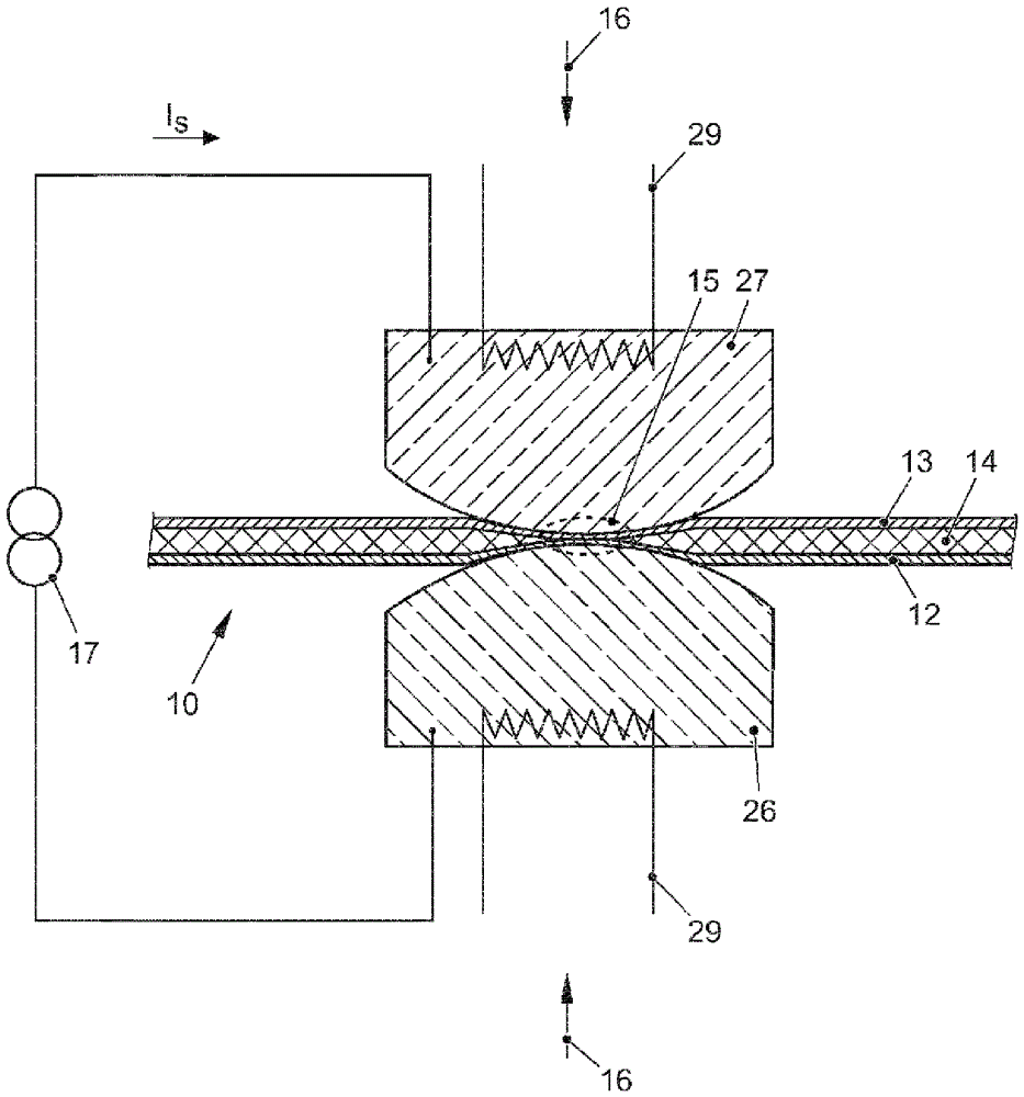 Method and device for joining a composite sheet metal component to another component