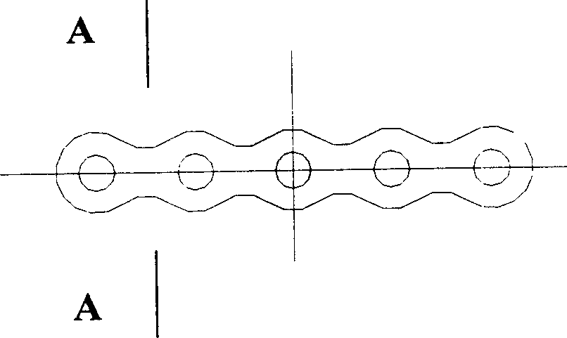 Surface active strong internal fixed titanium bone connection plate and its making method