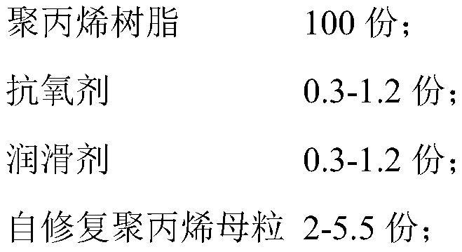 Microwave self-repairable polypropylene-carbon-based composite material and preparation method thereof