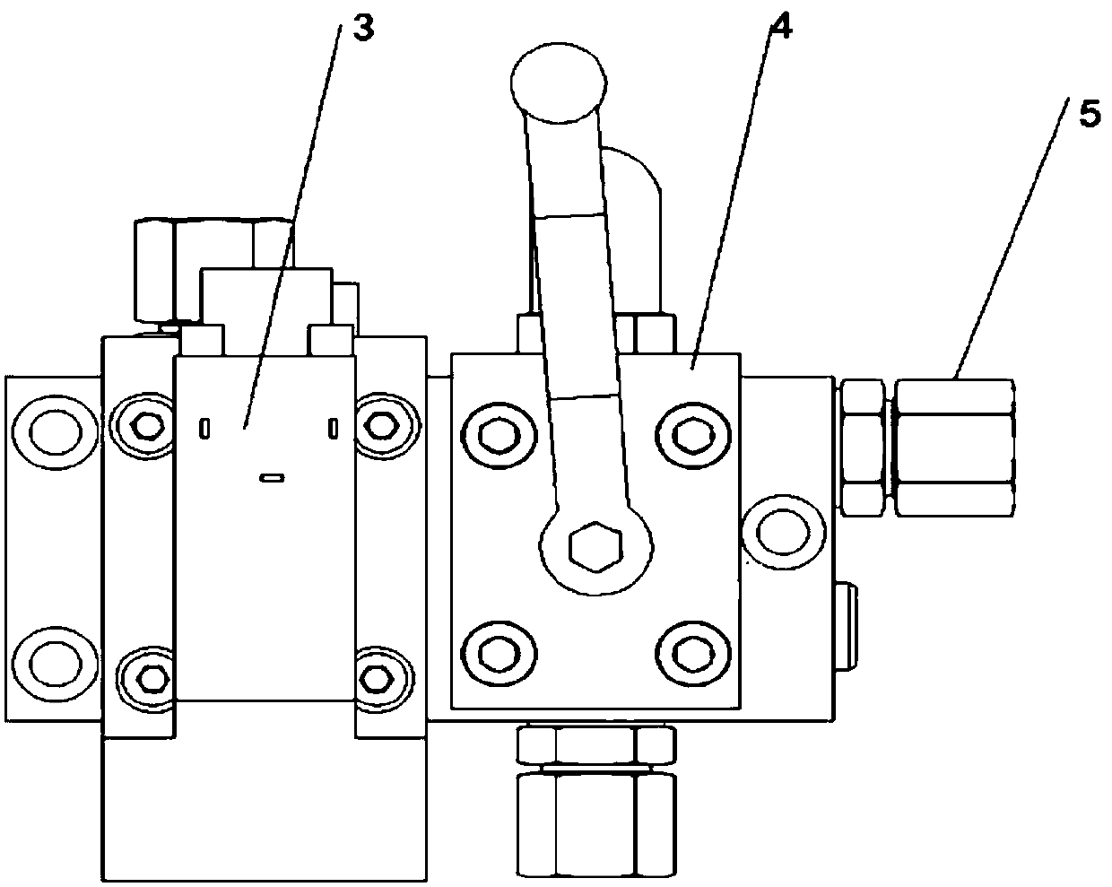 Non-leakage electronic mechanical dual-purpose parking valve group