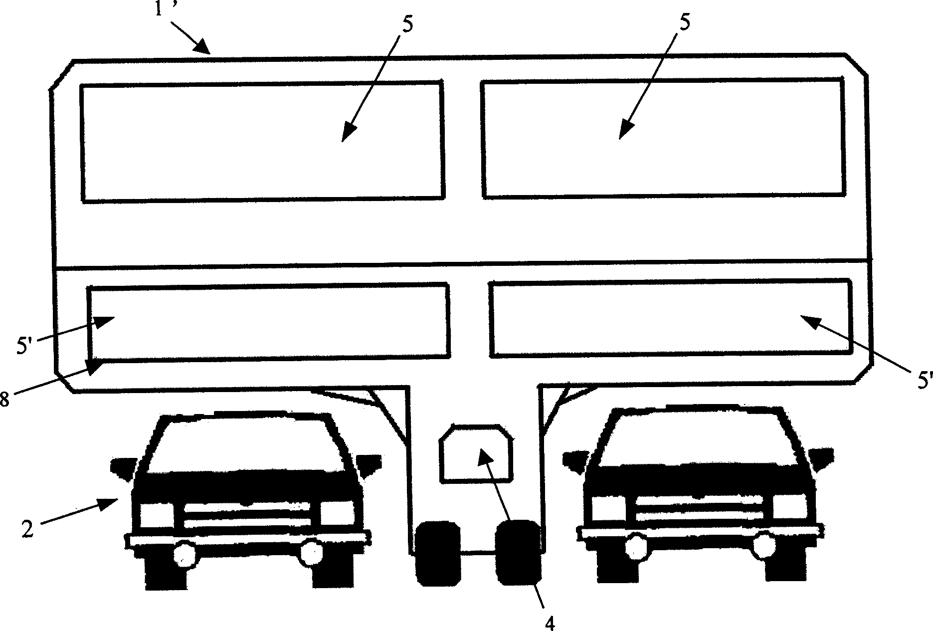 Multiplexing method of traffic road space and its upper vehicle