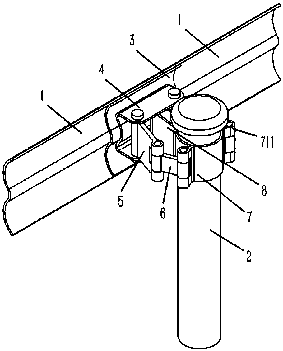 A road protection fence with a buffer structure