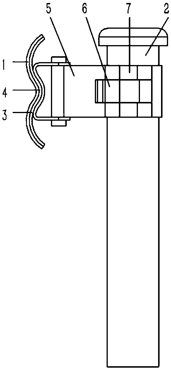 A road protection fence with a buffer structure