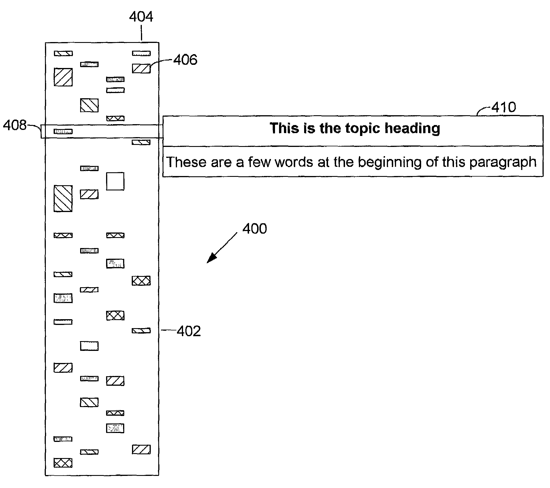 System and method for visualizing and navigating content in a graphical user interface