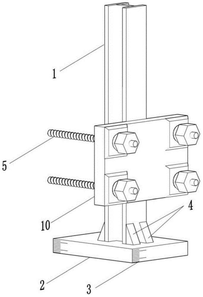 Self-adaptive feet-lock bolt integrated device and application method thereof