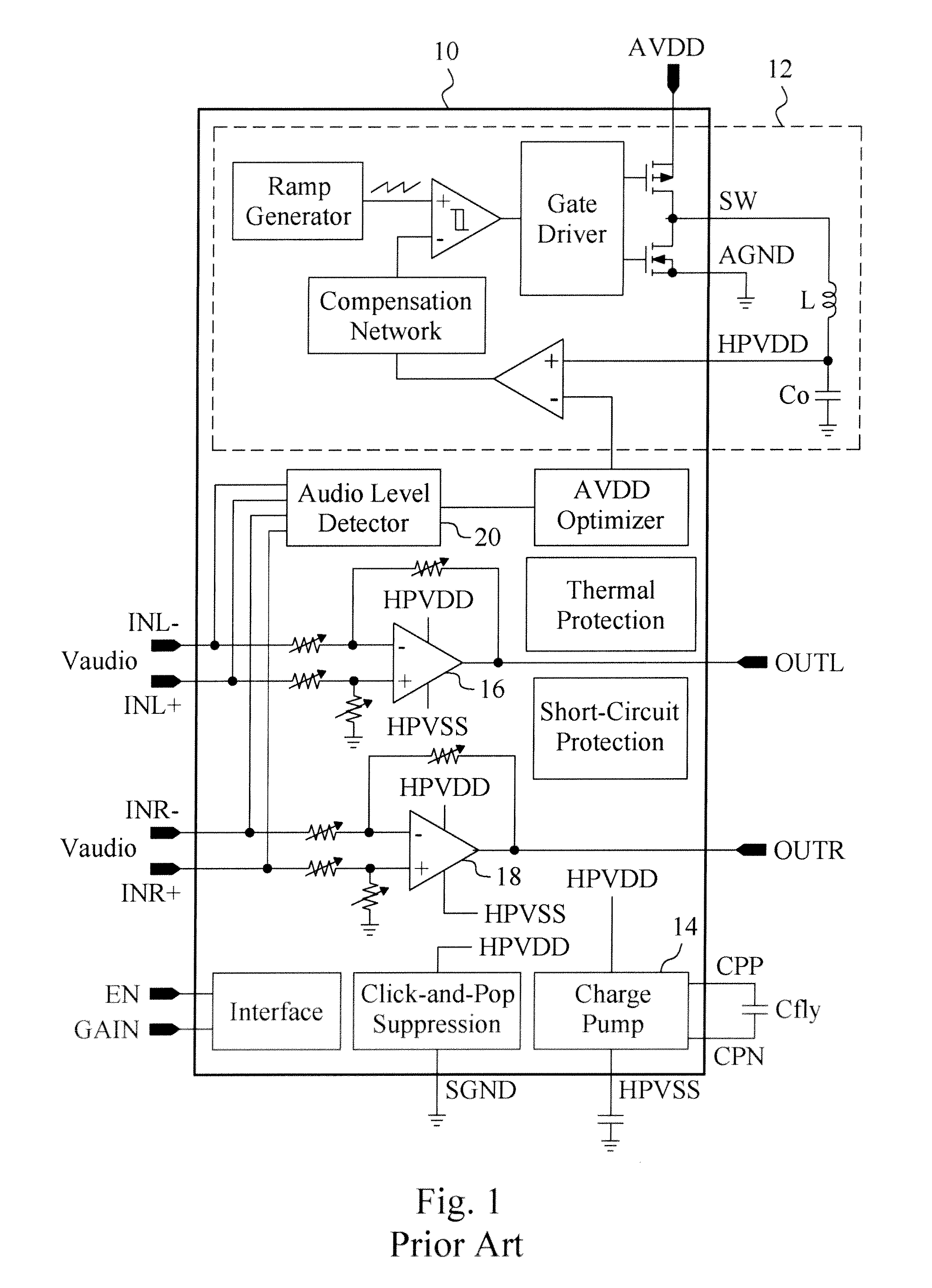 Highly efficient class-g amplifier and control method thereof