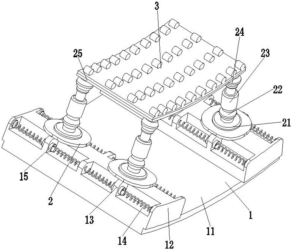 Series-parallel structure-based massage executing device for head massage robot