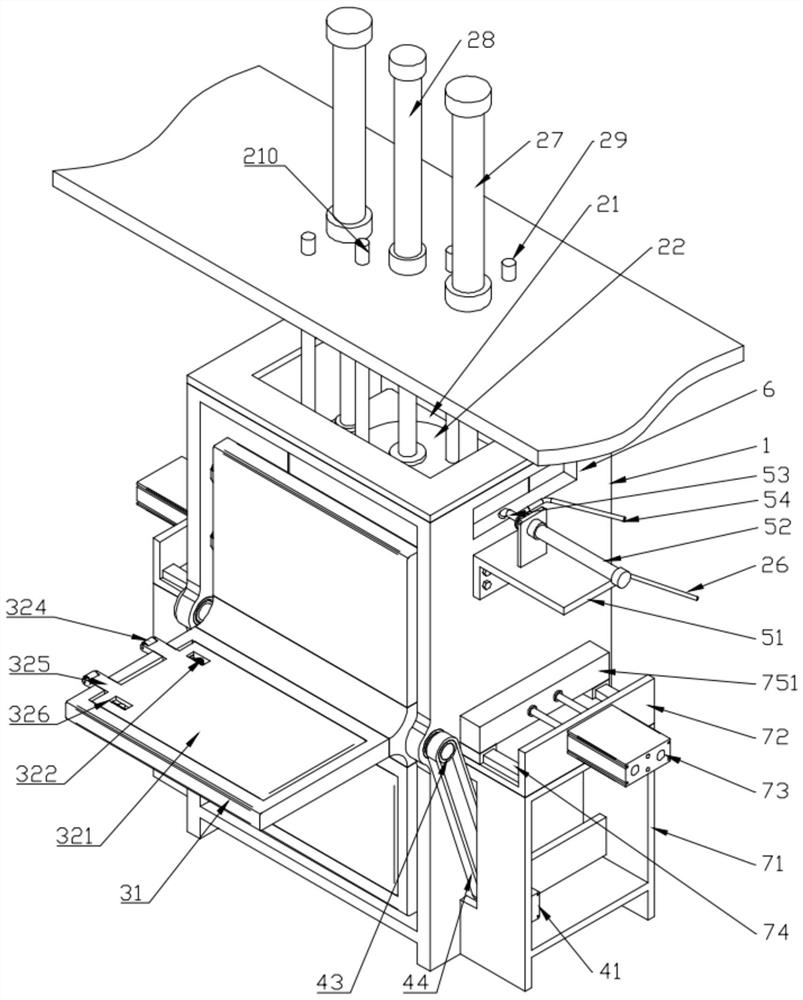 Straw mixing foaming forming mechanism for cake-shaped bricks