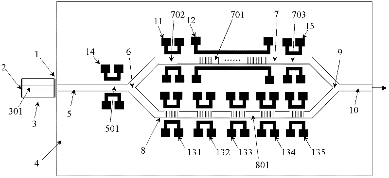 Wavelength-tunable laser based on March-Zehnder interferometer and reflecting grating