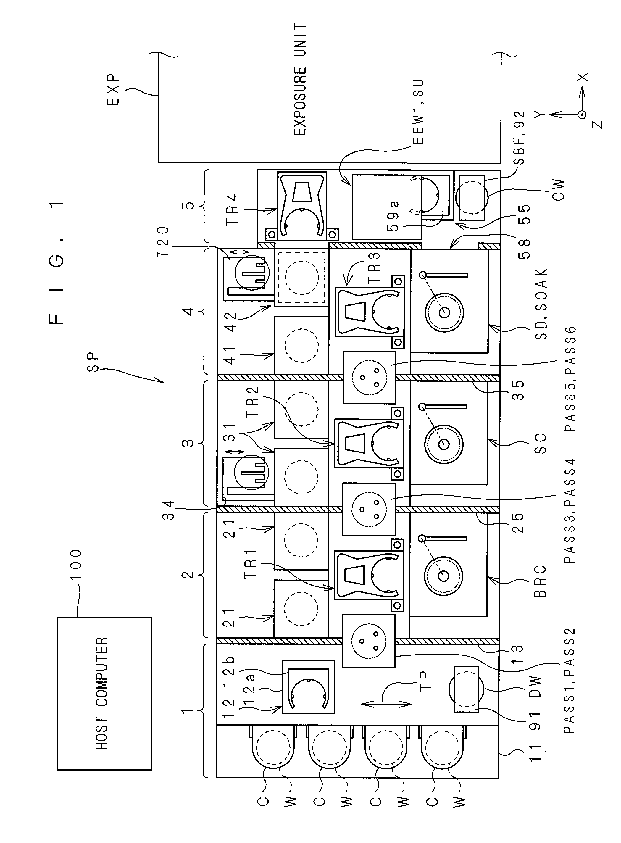 Apparatus for and method of processing substrate