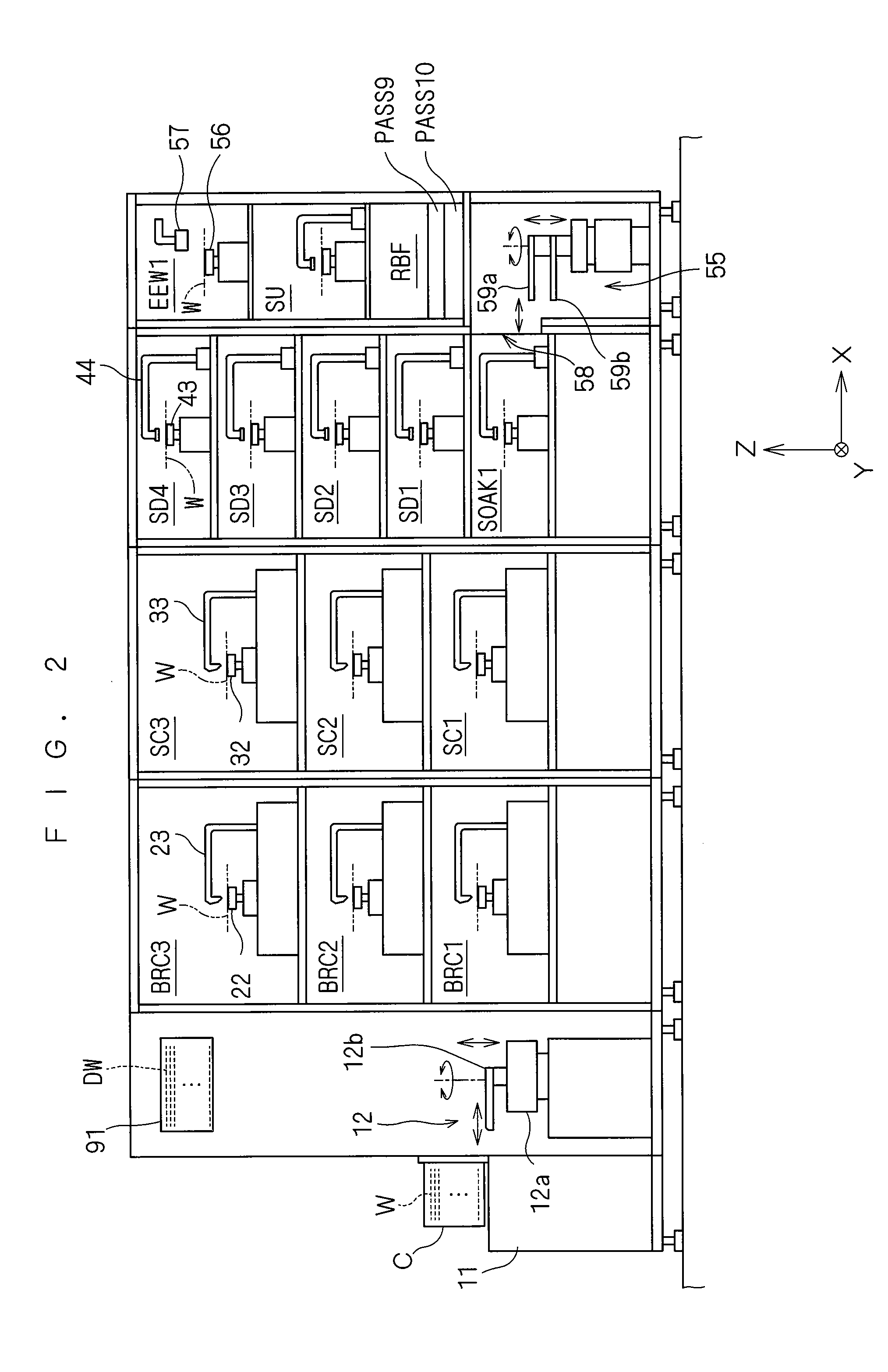 Apparatus for and method of processing substrate