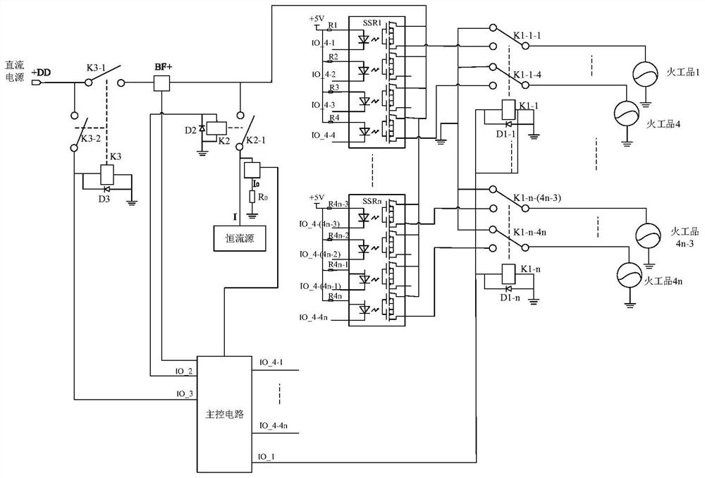 Management and control circuit and method for aircraft initiating explosive devices